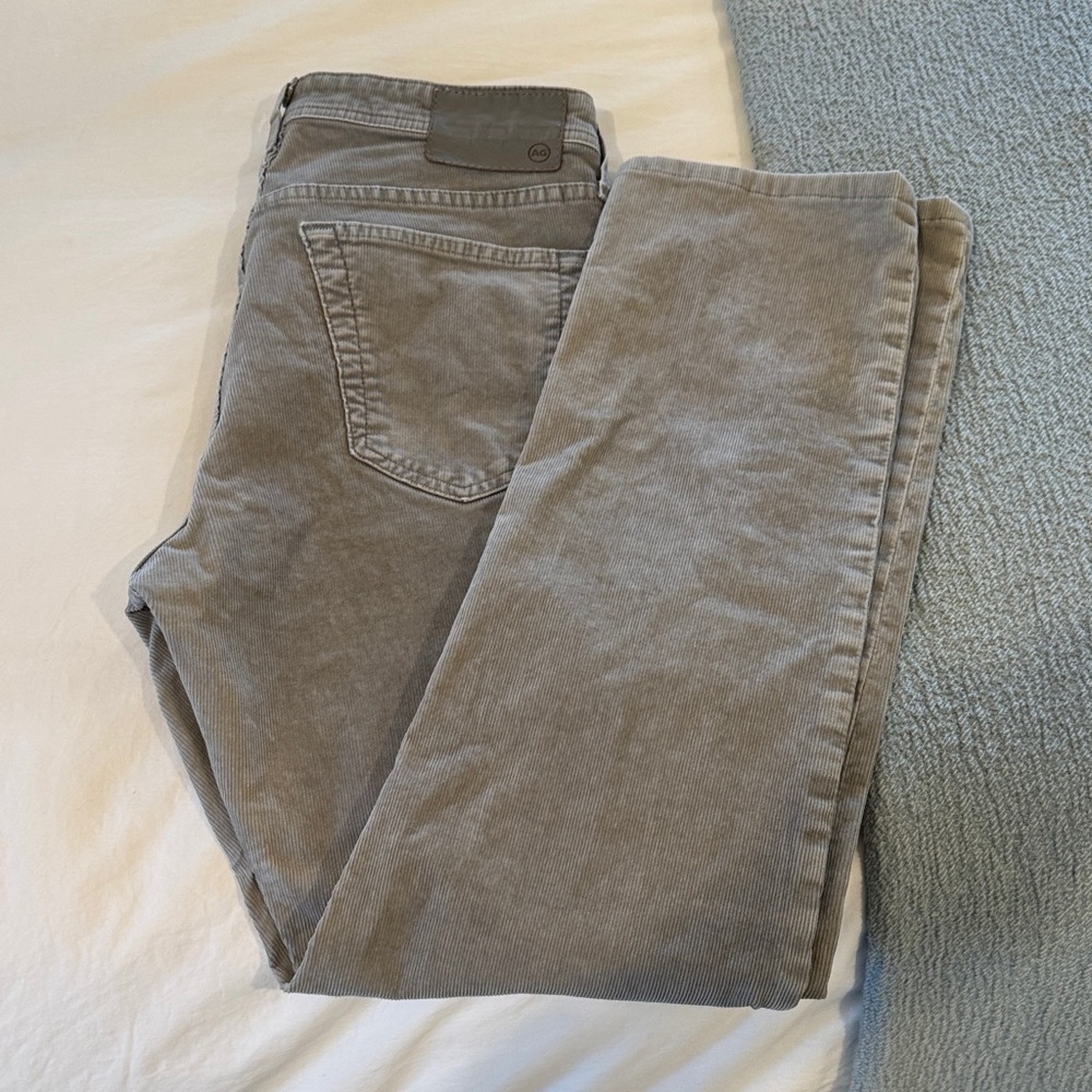 AG Adriano Goldschmied Gray Corduroy Men's Pants